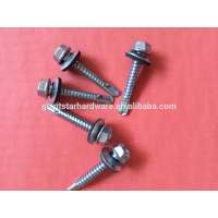 High quality Hex head self drilling screw with rubber or EPDM washer